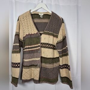 Vintage Monterey by Koret Petites Cottagecore Grandpa Cardigan Sweater Women's L